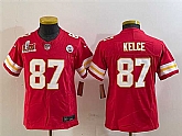 Youth Kansas City Chiefs #87 Travis Kelce Red 2025 Super Bowl LIX Patch F.U.S.E. Vapor Untouchable Limited Stitched Jersey,baseball caps,new era cap wholesale,wholesale hats